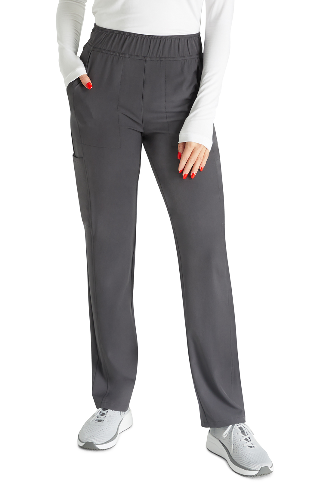 ALLURA RESERVE Mid Rise Pull-On Tapered Leg Cargo Pant-Cherokee