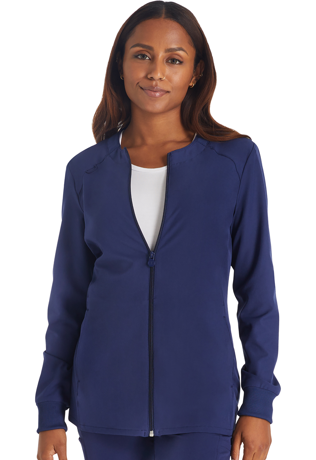 ALLURA RESERVE CKA351 Zip Front 3 Pocket Women&#8216;s Warm Up Medical Scrub Jacket-Cherokee