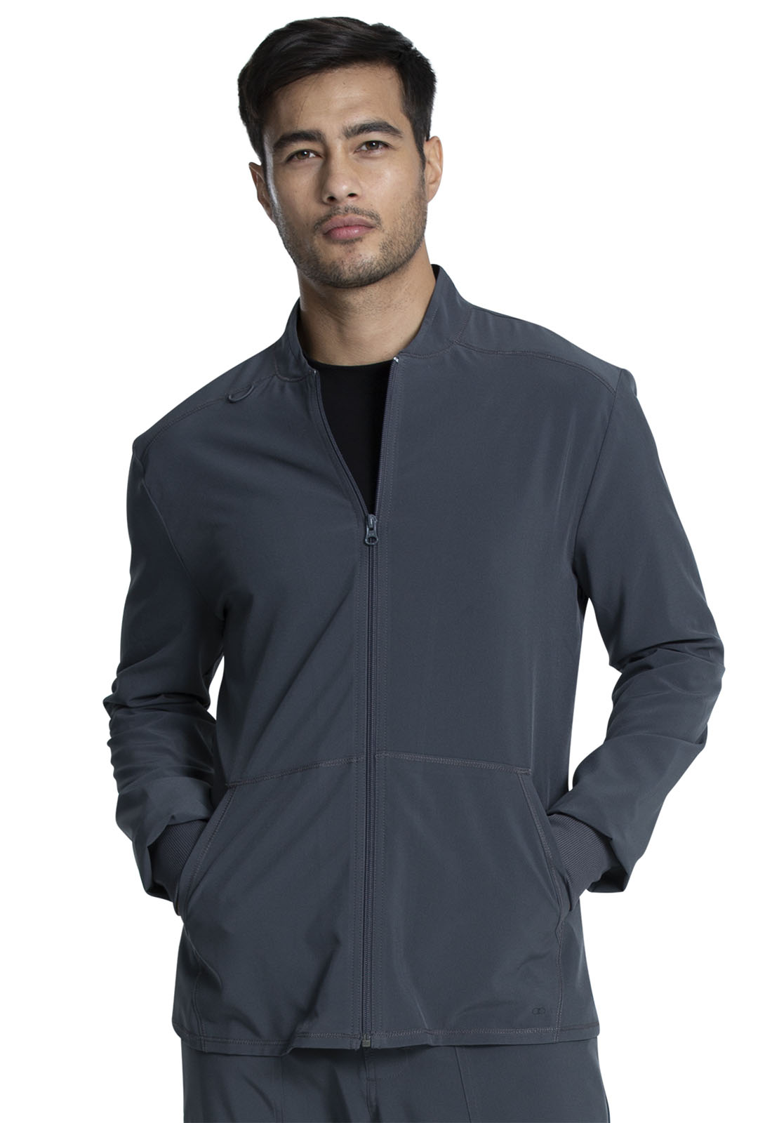 Allura CKA387 Men&#8216;s 2 Pocket Zip Front Sustainable Medical Scrub Jacket-Cherokee