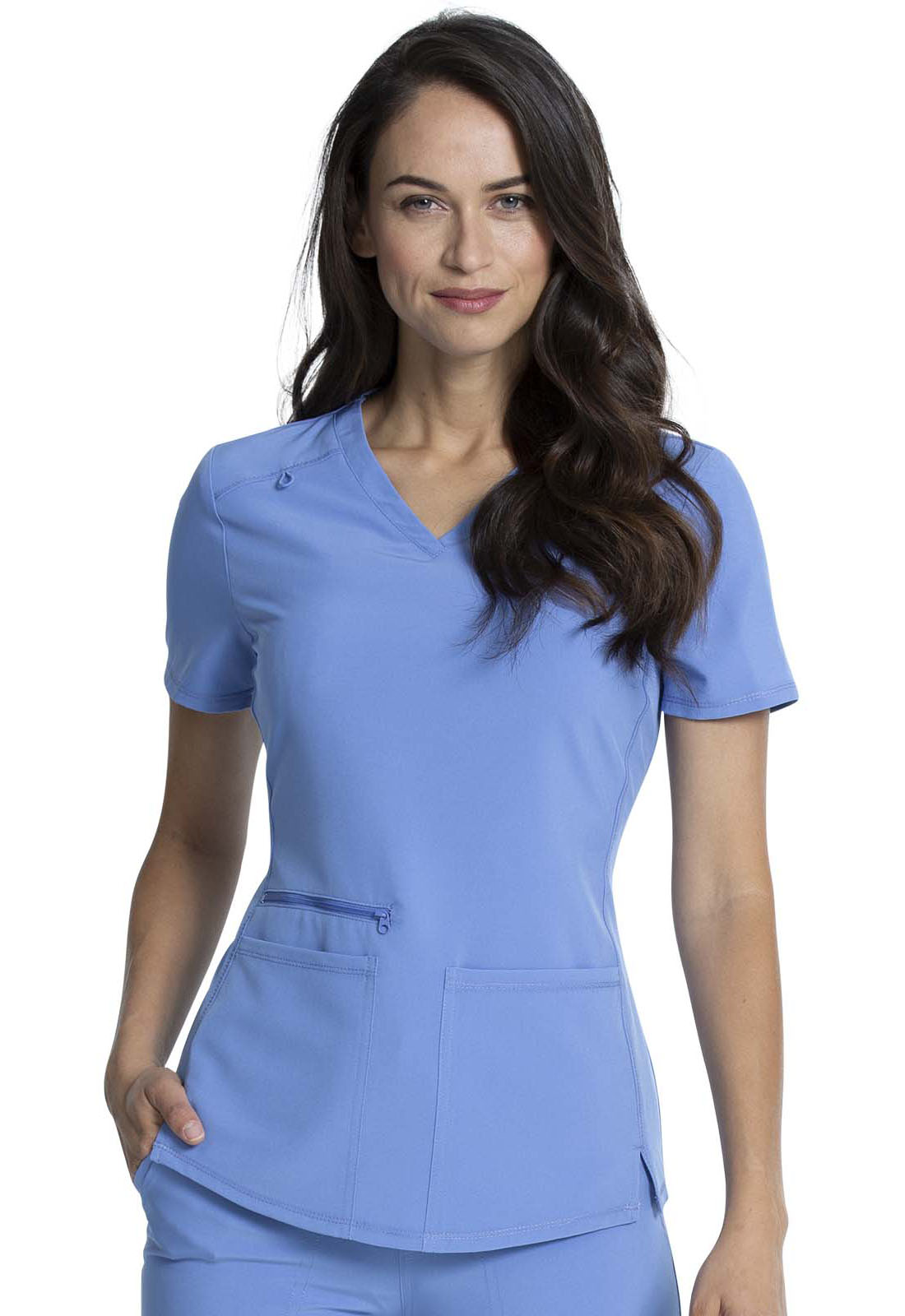 Allura CKA685 Women&#8216;s Hi-Lo Hem Eco-Friendly Medical Scrub Top-Cherokee