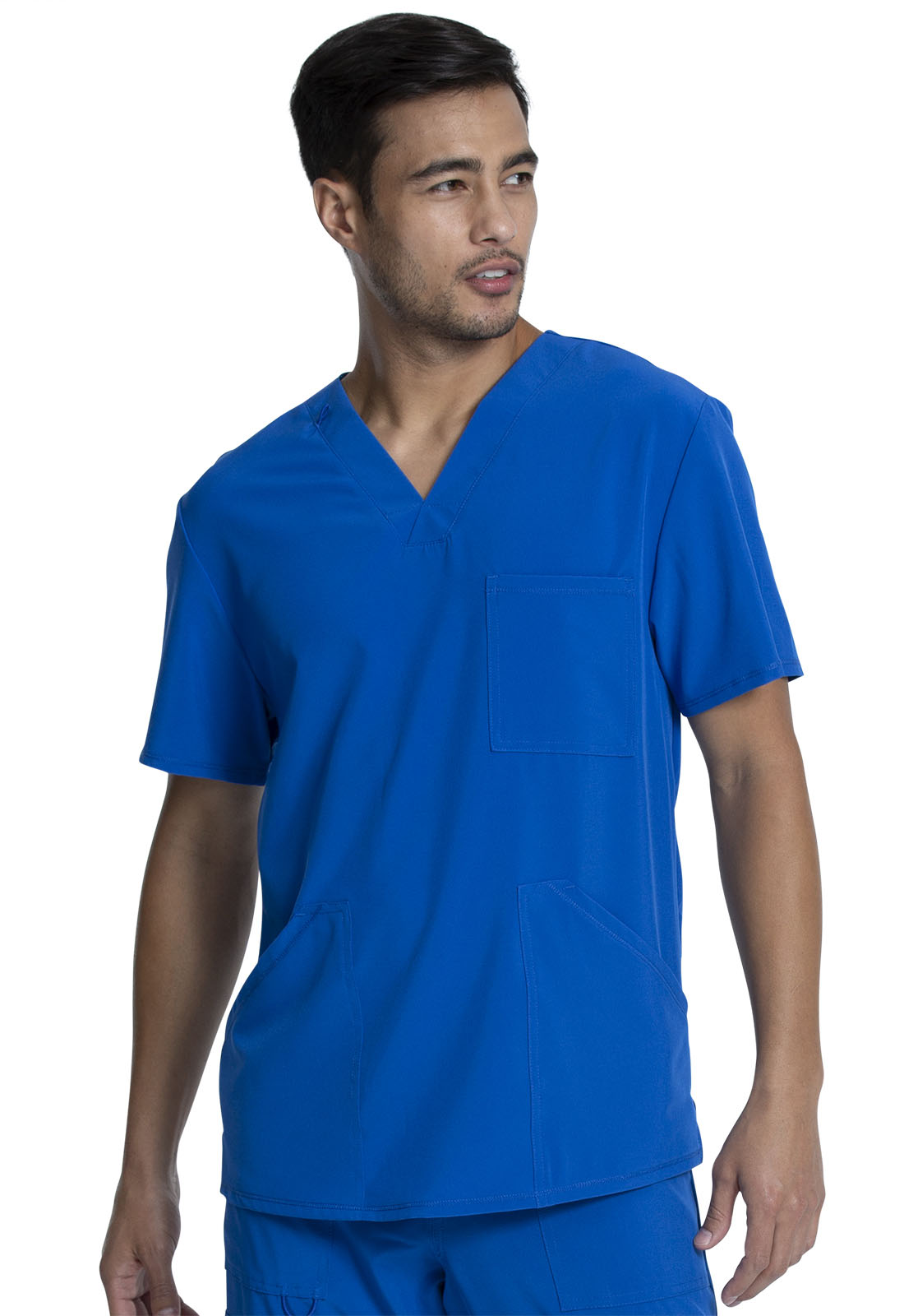 Allura CKA686 Men&#8216;s Odor Resistant 3 Pocket ID Badge Loop Medical Uniform Top-Cherokee