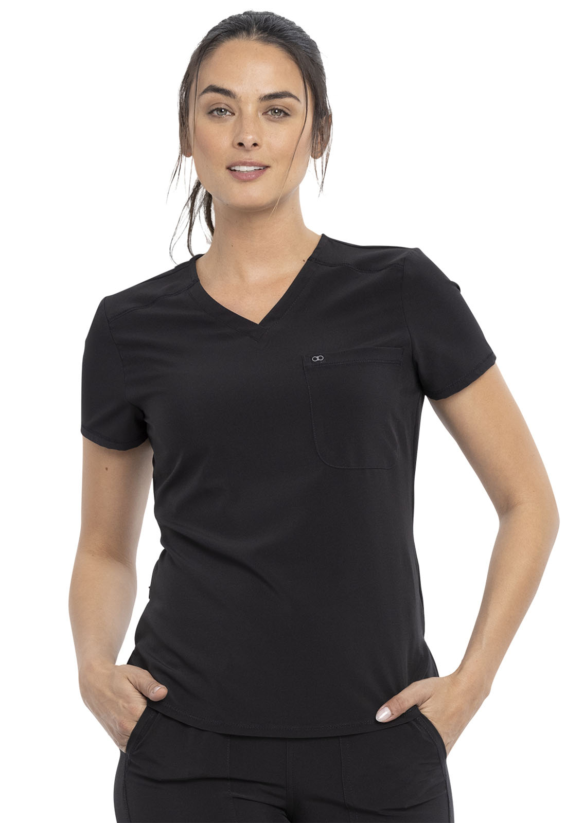 Tuckable V&#45;Neck Top-Cherokee