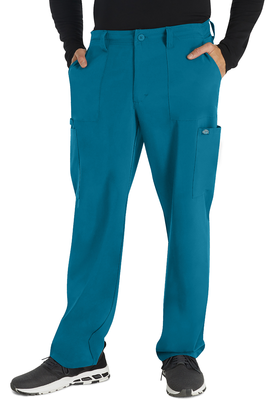 Dickies EDS Essentials DK015 Men&#8216;s Zip Fly Elastic/Draw 6 Pocket Medical Scrub Pants-Dickies