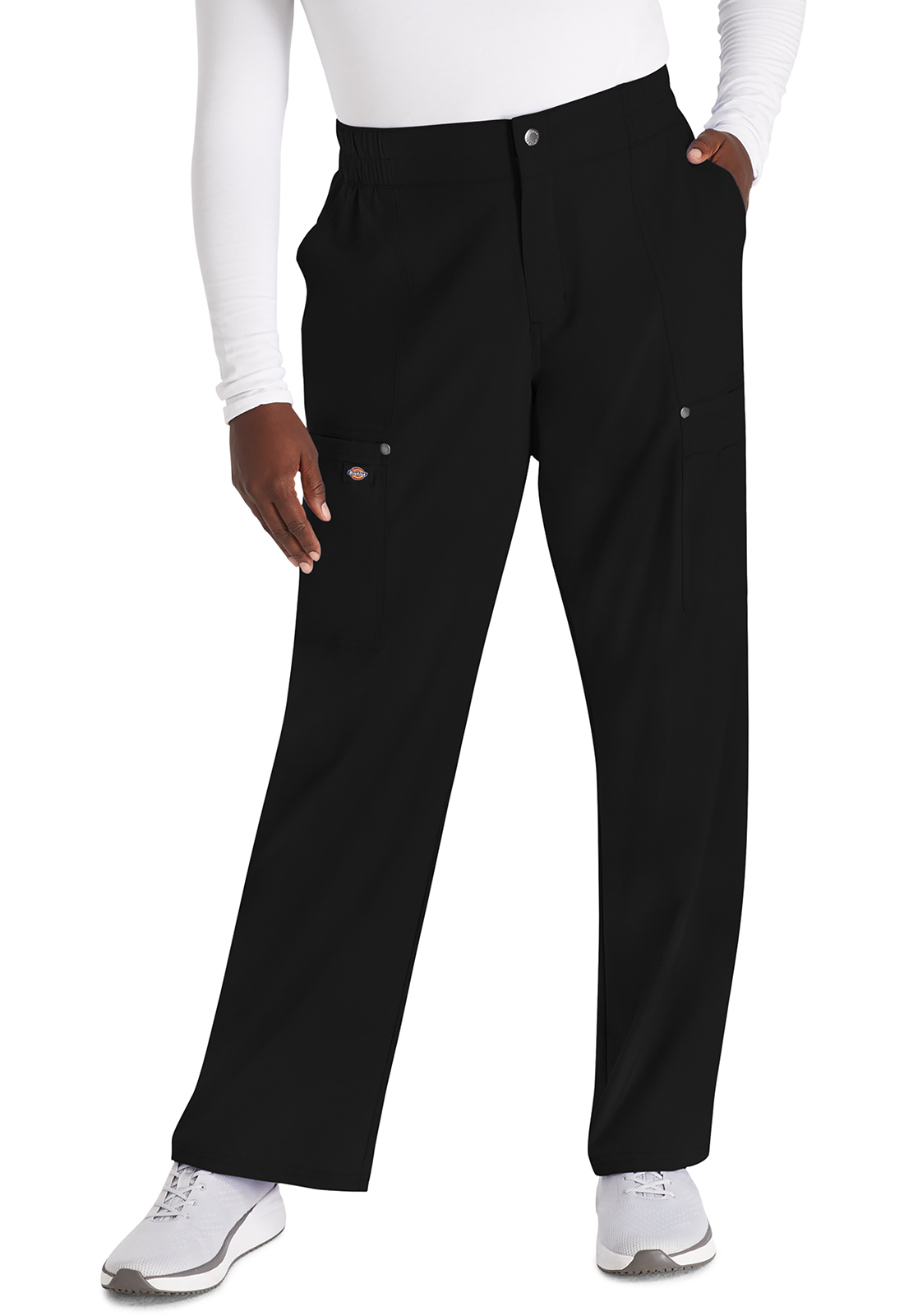 Mid Rise Zip Fly Wide Leg Cargo Pant-