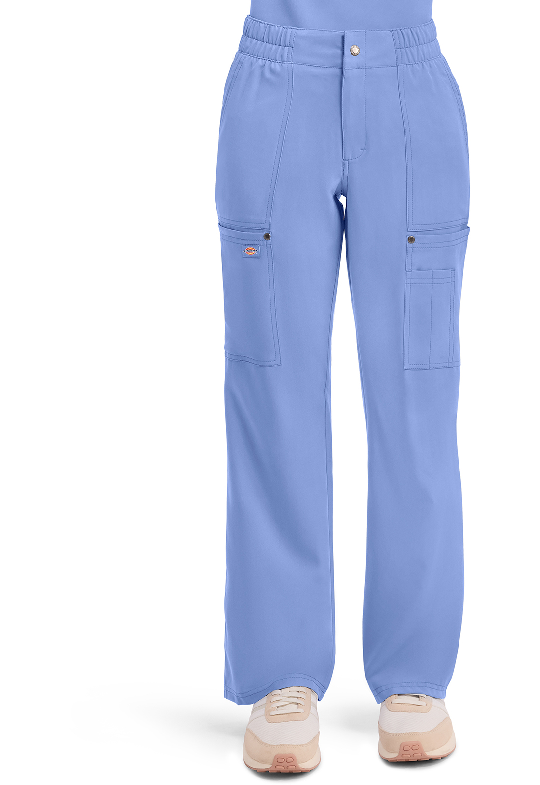 Dickies EDS NXT DK219 NEW Sustainable 5 Pocket Ladies Mid Rise Zip Fly Wide Leg Cargo Medical Scrub Pant-Dickies