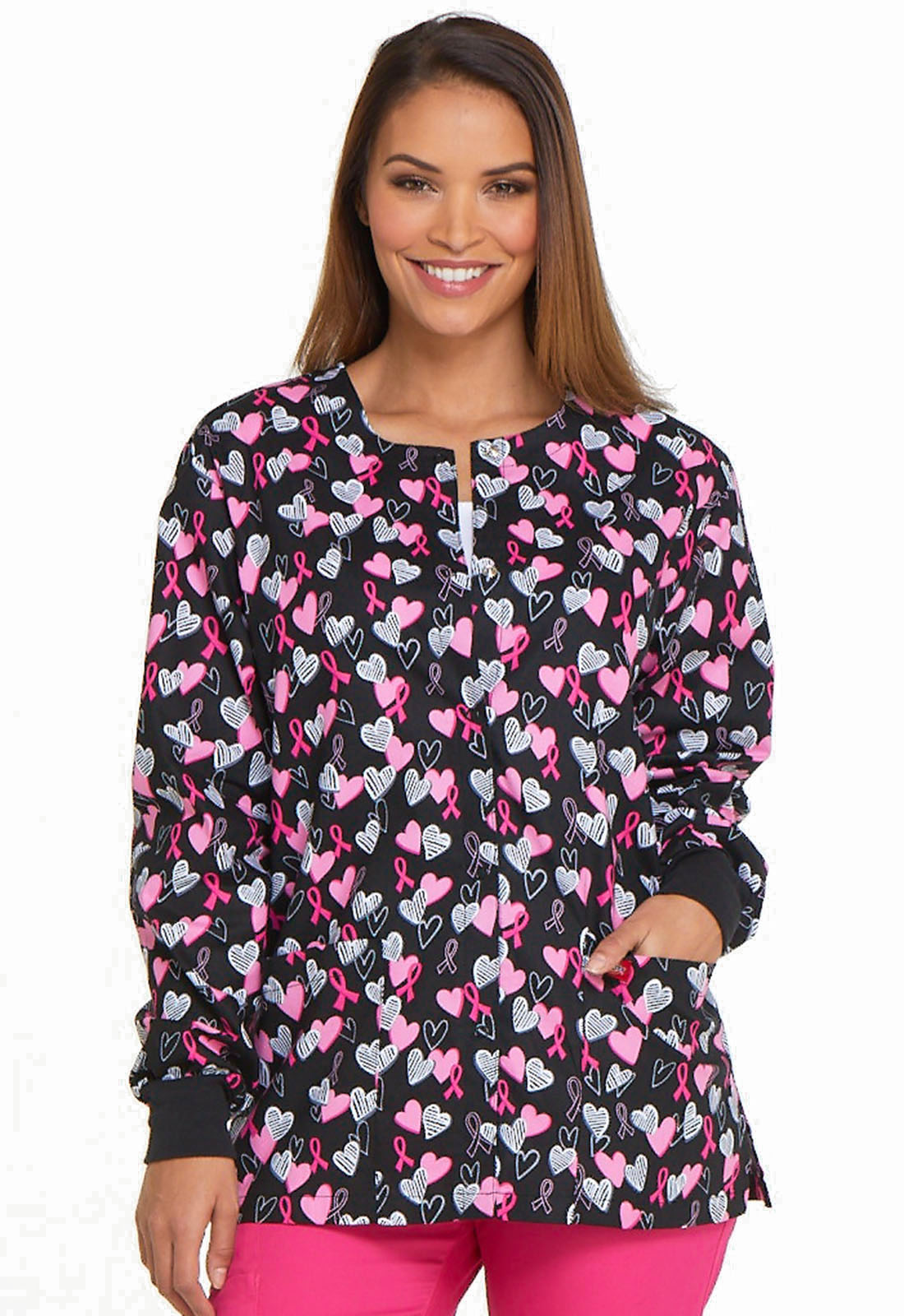 Breast cancer deals scrub jacket