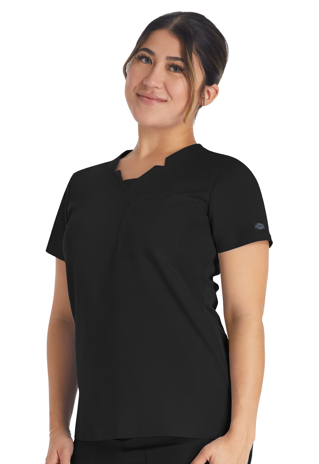 Notched V-Neck Top-