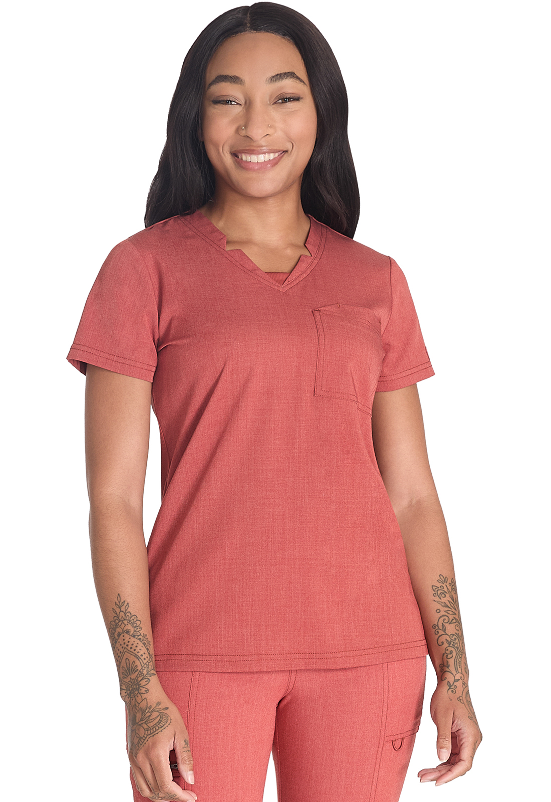 Dickies Balance Notched V-Neck Top-Dickies