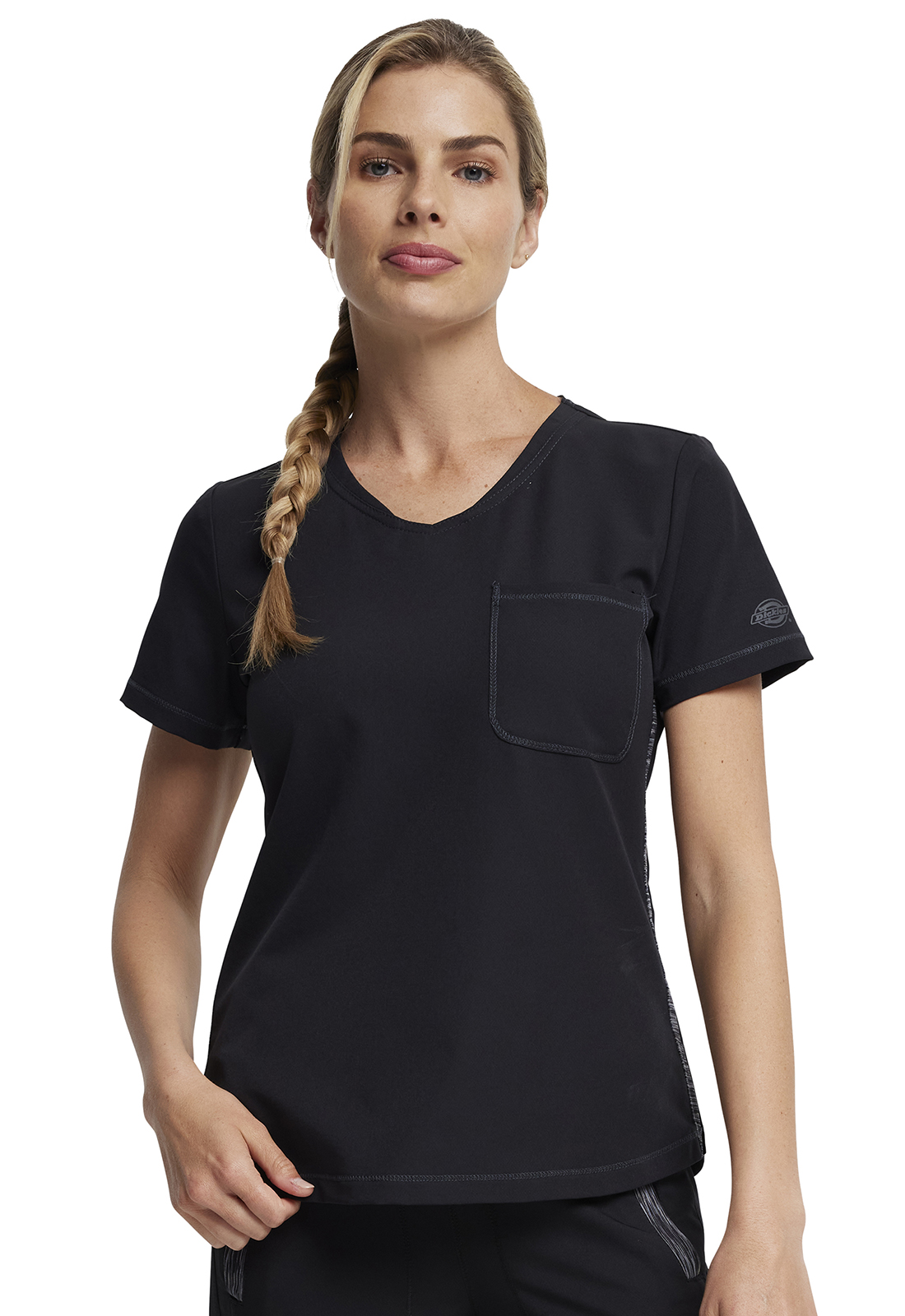 Rounded V-Neck Top-Dickies