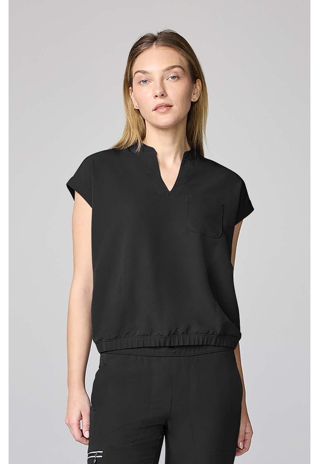 Mandarin Collar Crop Top