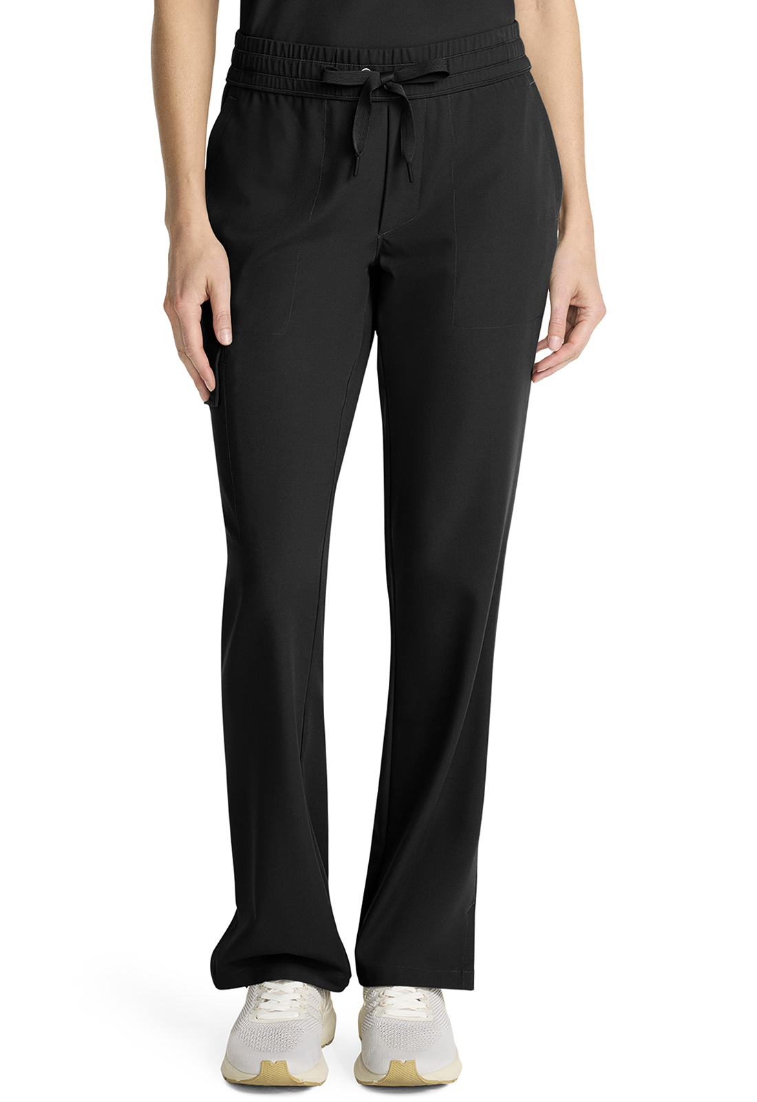 Mid Rise Drawstring Straight Leg