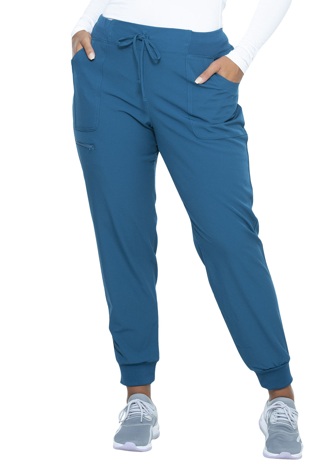 HeartSoul HS030 Jogger Scrub Pants with Low Rise, Tapered Leg and All-around Elastic Waist-Heartsoul
