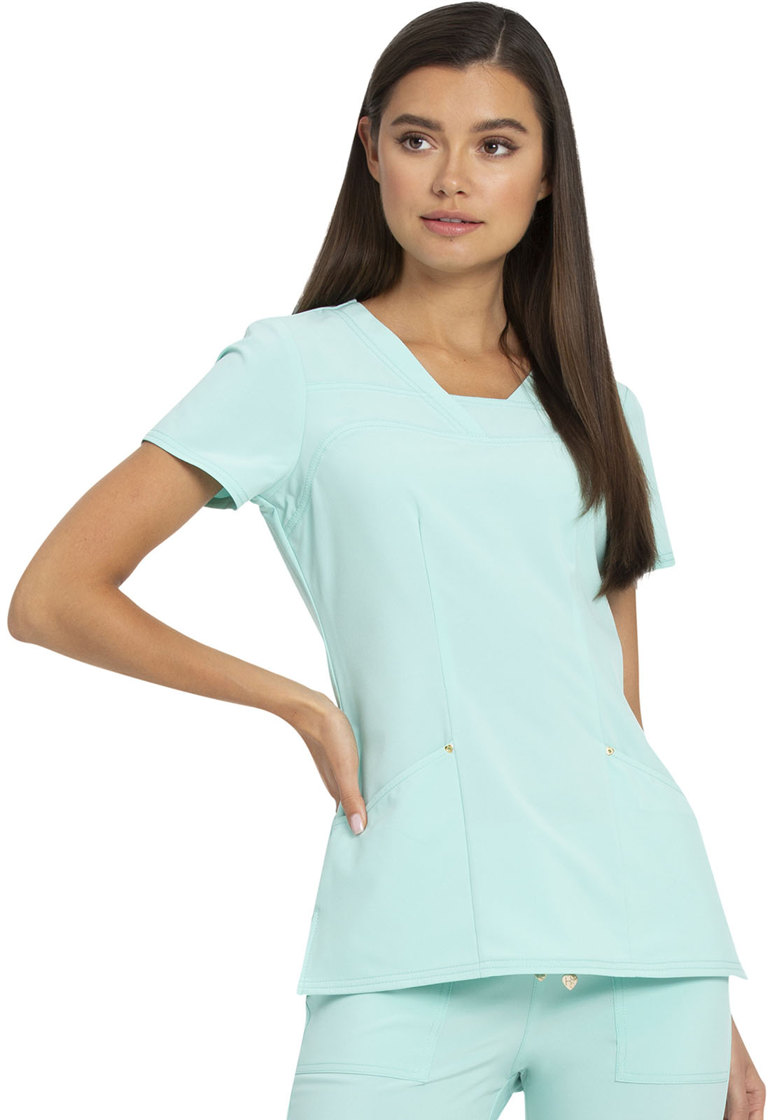 Royal Blue HeartSoul Scrubs Serenity V Neck Top HS665 RYPS 