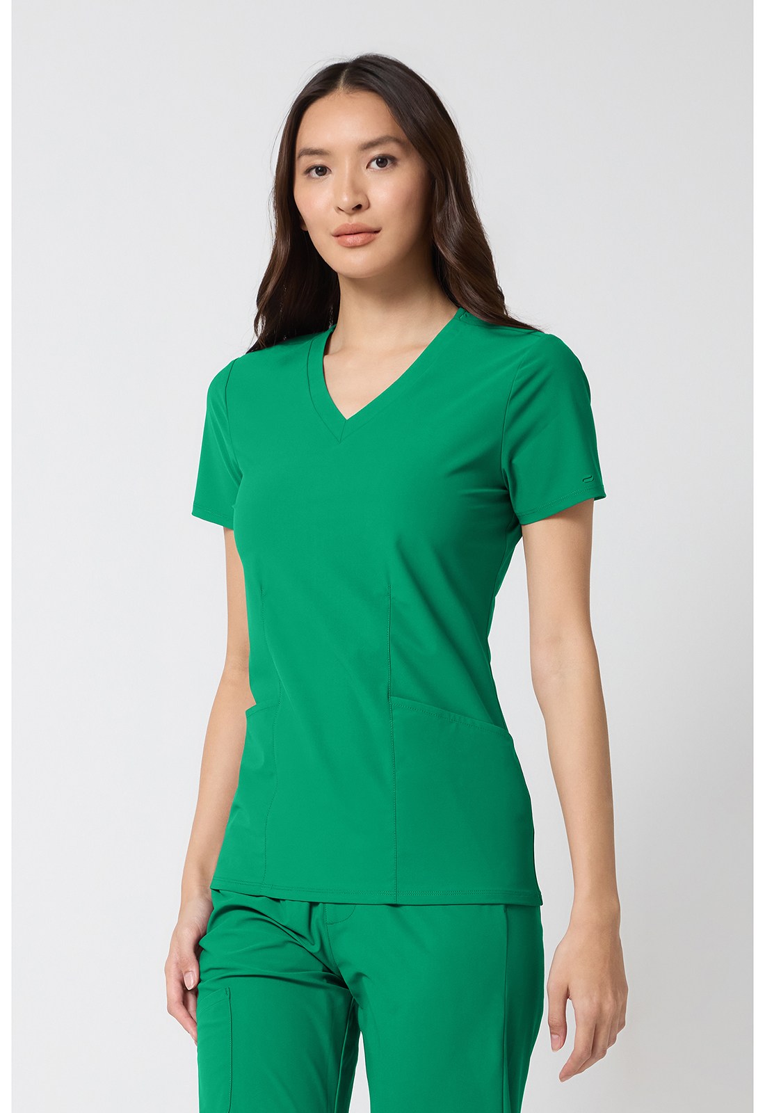 Meta Title: Women's Antimicrobial Moisture-Wicking Scrub Top