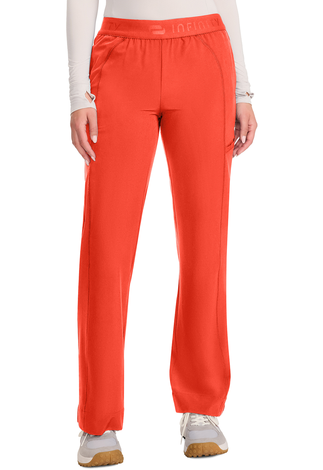 Infinity GNR8 NEW Women&#8216;s Mid-Rise Wide Leg 5 Pocket Scrub Pant - Antimicrobial-Infinity