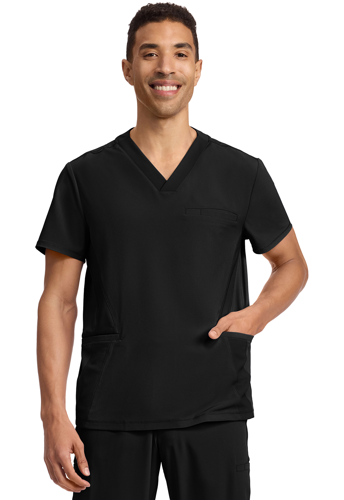 Infinity GNR8 Men&#39;s 3&#45;Pocket Rib&#45;Knit V&#45;Neck Top-Infinity