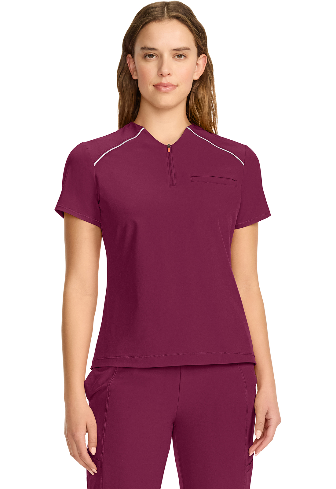 Women's Tuck-in Mock Neck Henley Top