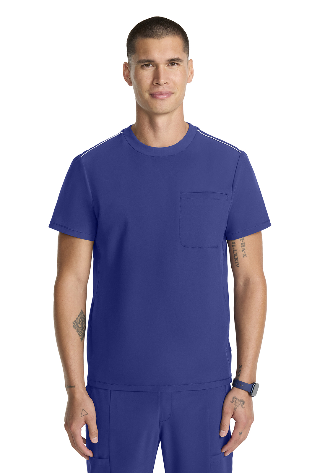 Infinity GNR8 NEW IN646A Men&#8216;s Tuck-in Tuckable 3 Pocket Crew Neck Scrub Top - Antimicrobial-Infinity