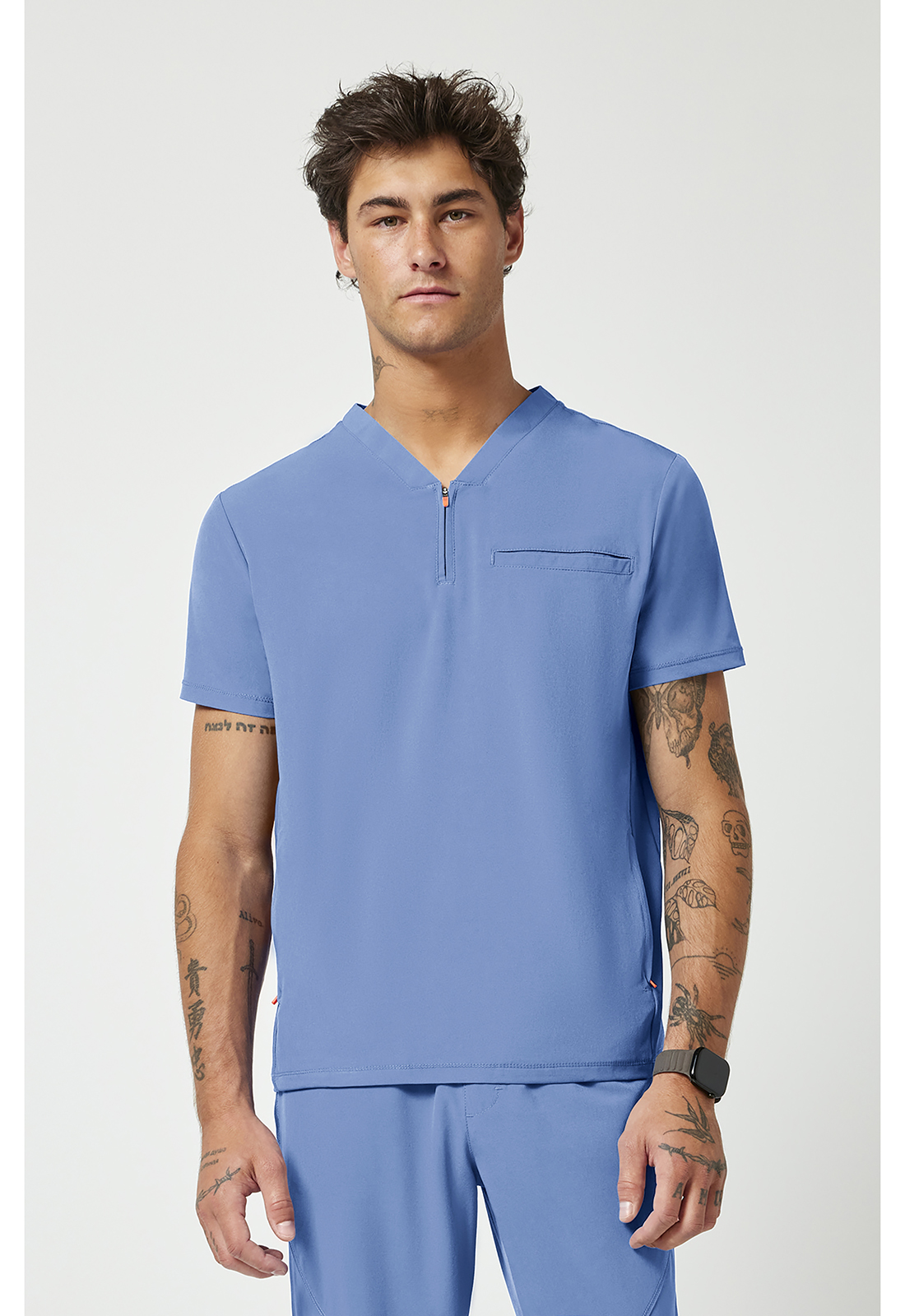 Infinity GNR8 IN702A Men's Partial Zip V-Neck Scrub Top | PROTX2