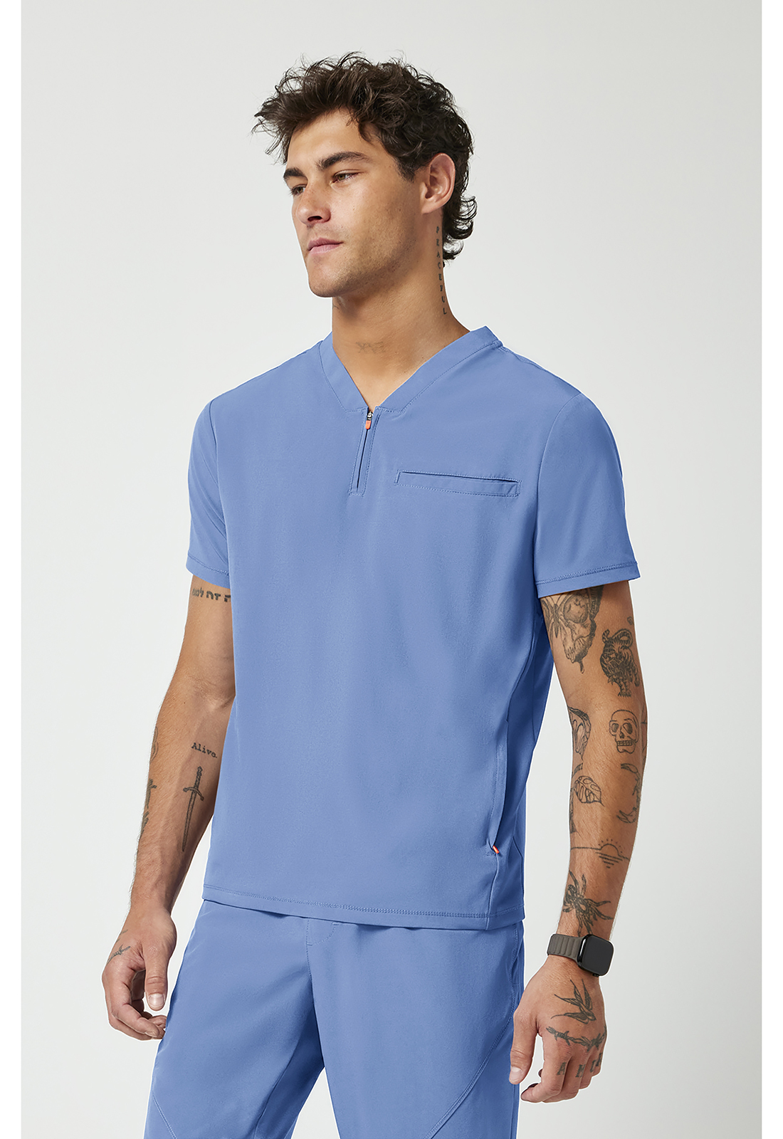 Infinity GNR8 IN702A Men's Partial Zip V-Neck Scrub Top | PROTX2