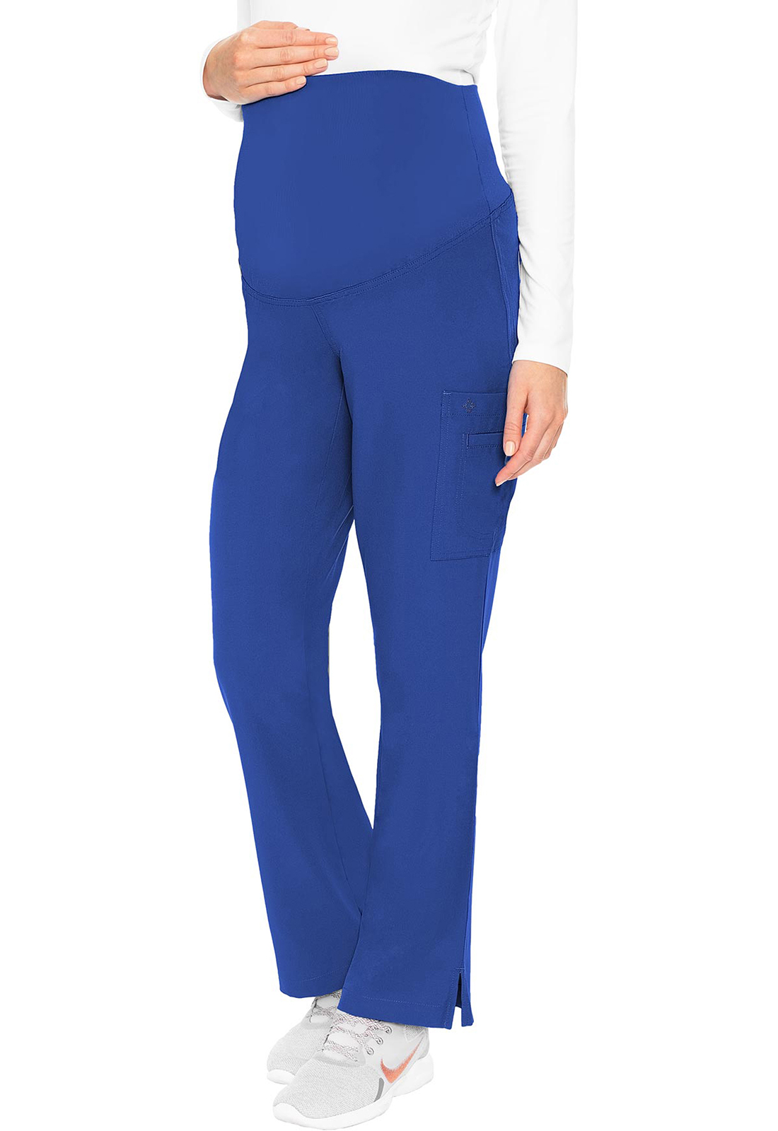 MC Touch Maternity MC028 NEW 3 Pocket Jersey Knit High Rise Waist Panel Straight Leg Maternity Scrub Pant by Med Couture-Med Couture
