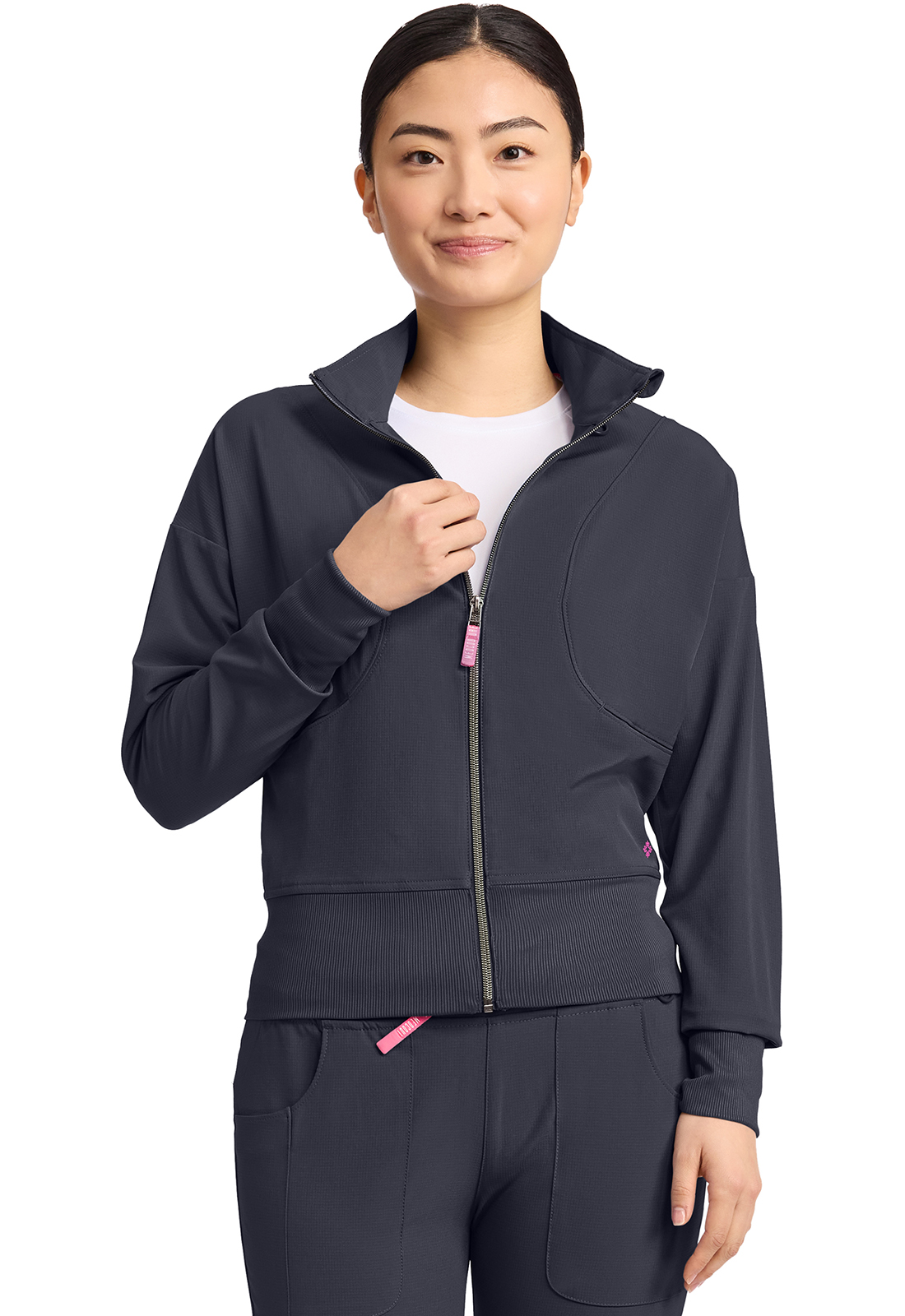 MC AMP MC303 NEW Women&#8216;s Cropped Warm Up Scrub Jacket-Med Couture