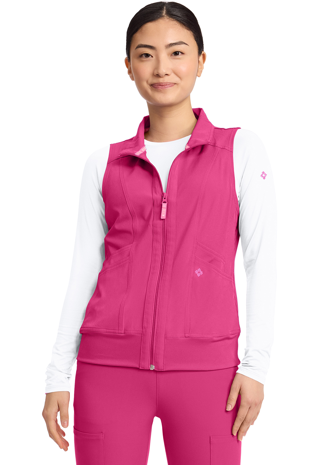 MC AMP MC500 NEW Women&#8216;s 4-Pocket Zip Front Vest-Med Couture