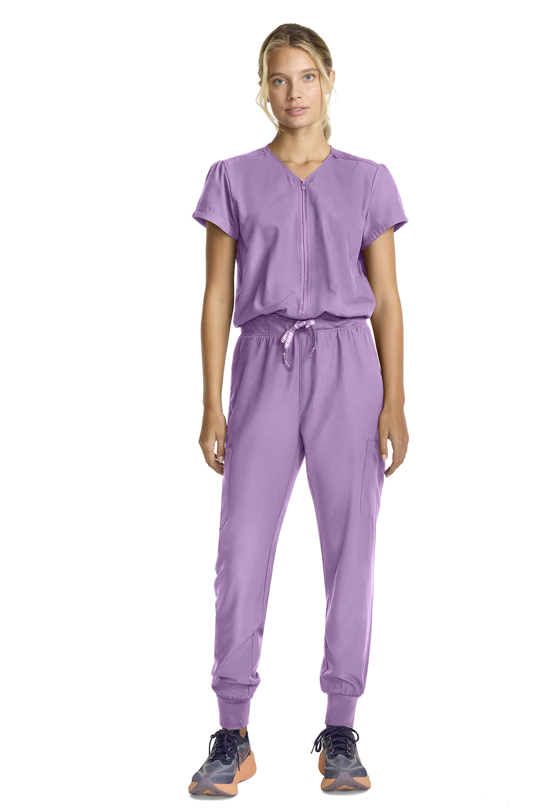 MC Insight MC510 Women‘s 4 Pocket Cargo Zip Front Jumpsuit by Med Couture-MED COUTURE