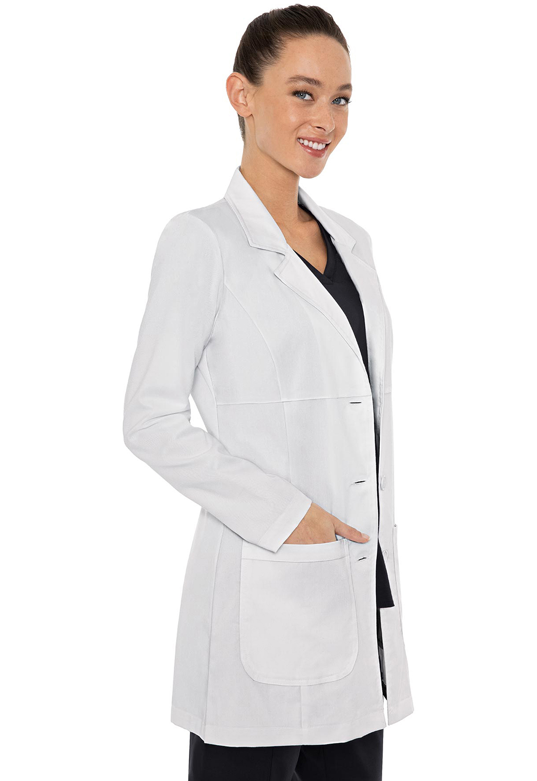 Buy Empire Mid Length Lab Coat - Med Couture Online at Best price - LA