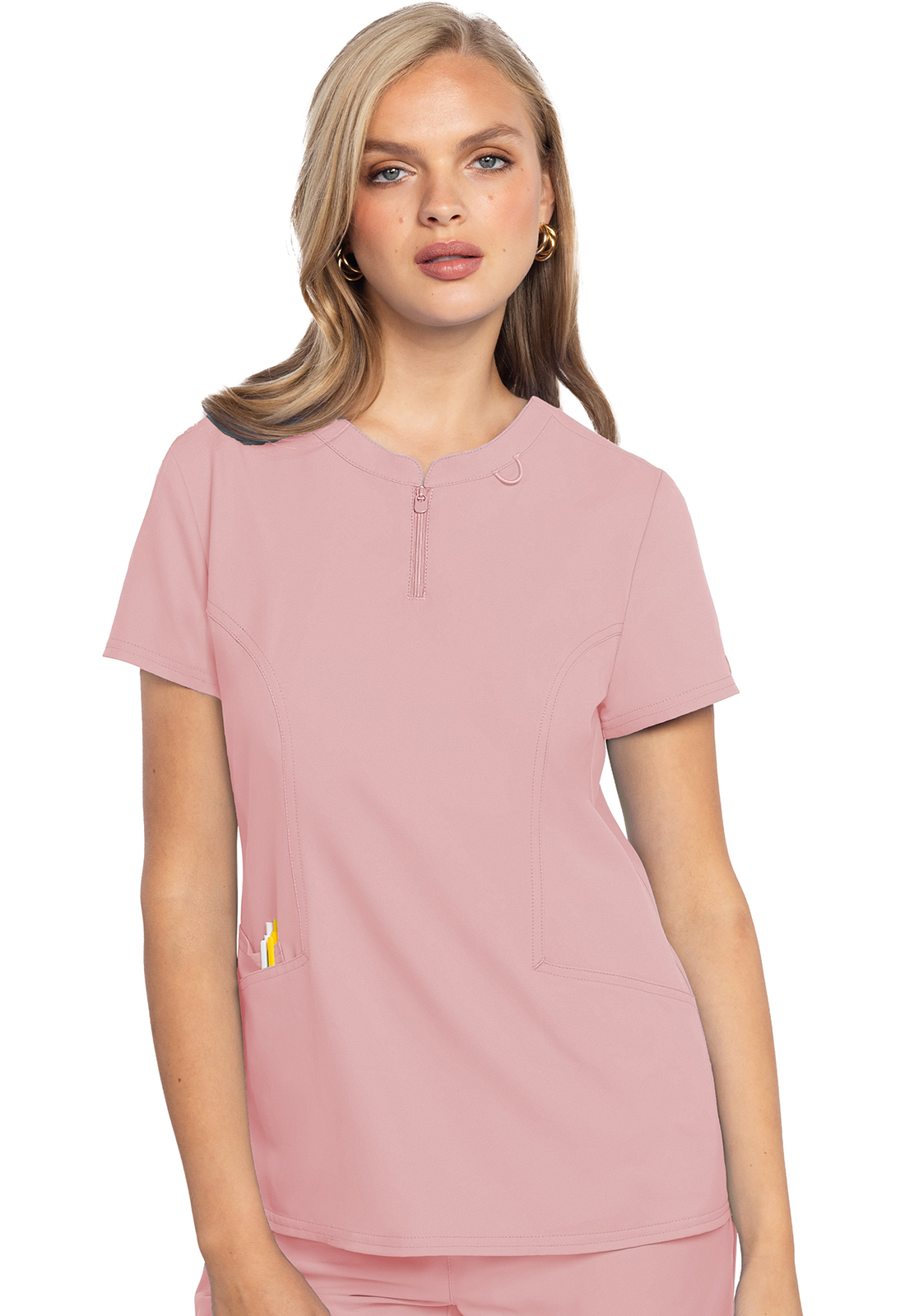 MC Insight Zip Front Henley Top