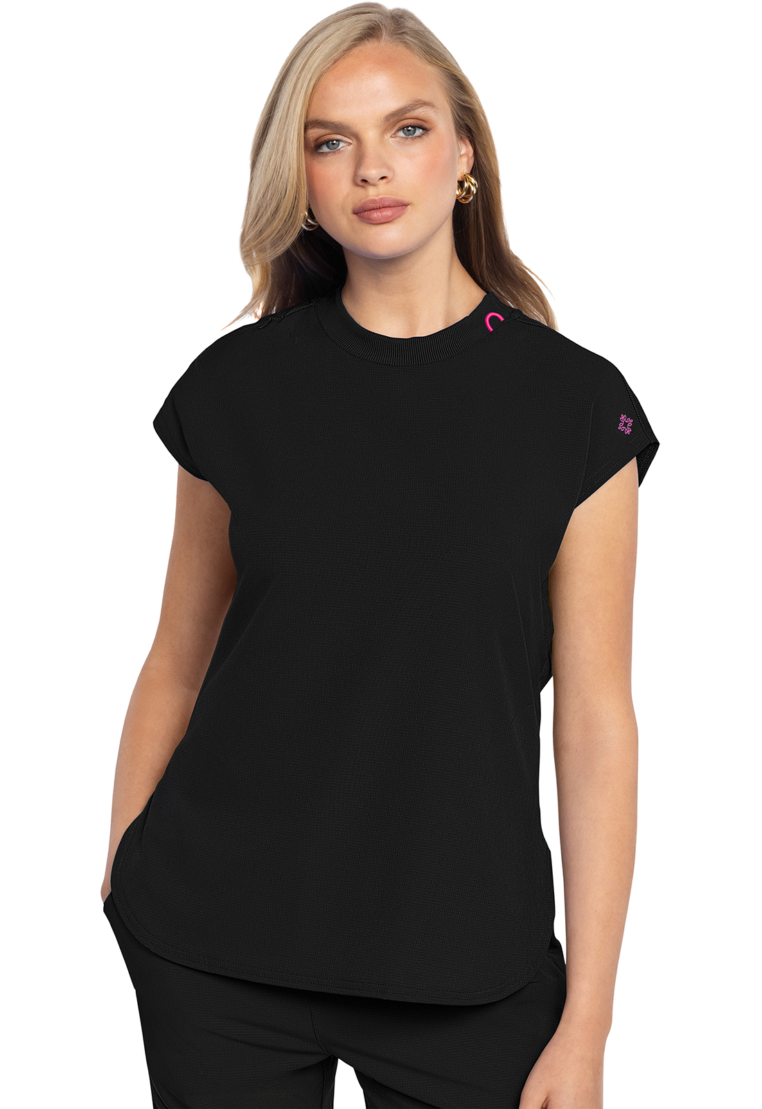 Round Neck Tuckable Top-Med Couture