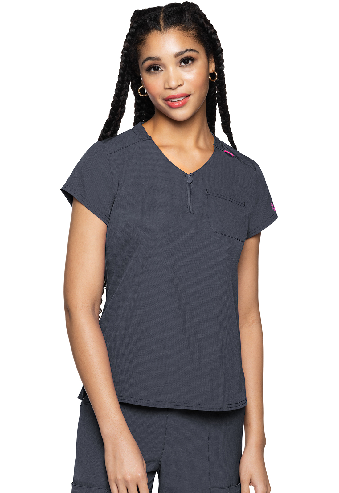 MC AMP Quarter Zip V-Neck Tuckable Top-Med Couture