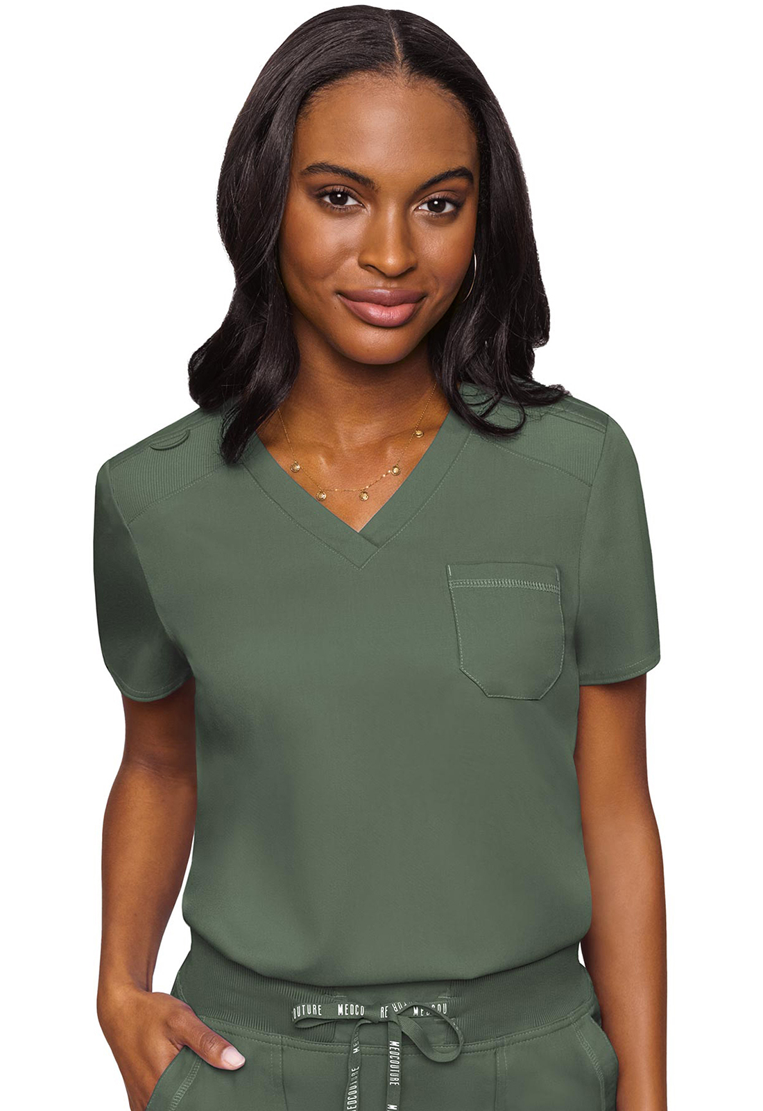 7448-Women V-Neck Tuck In