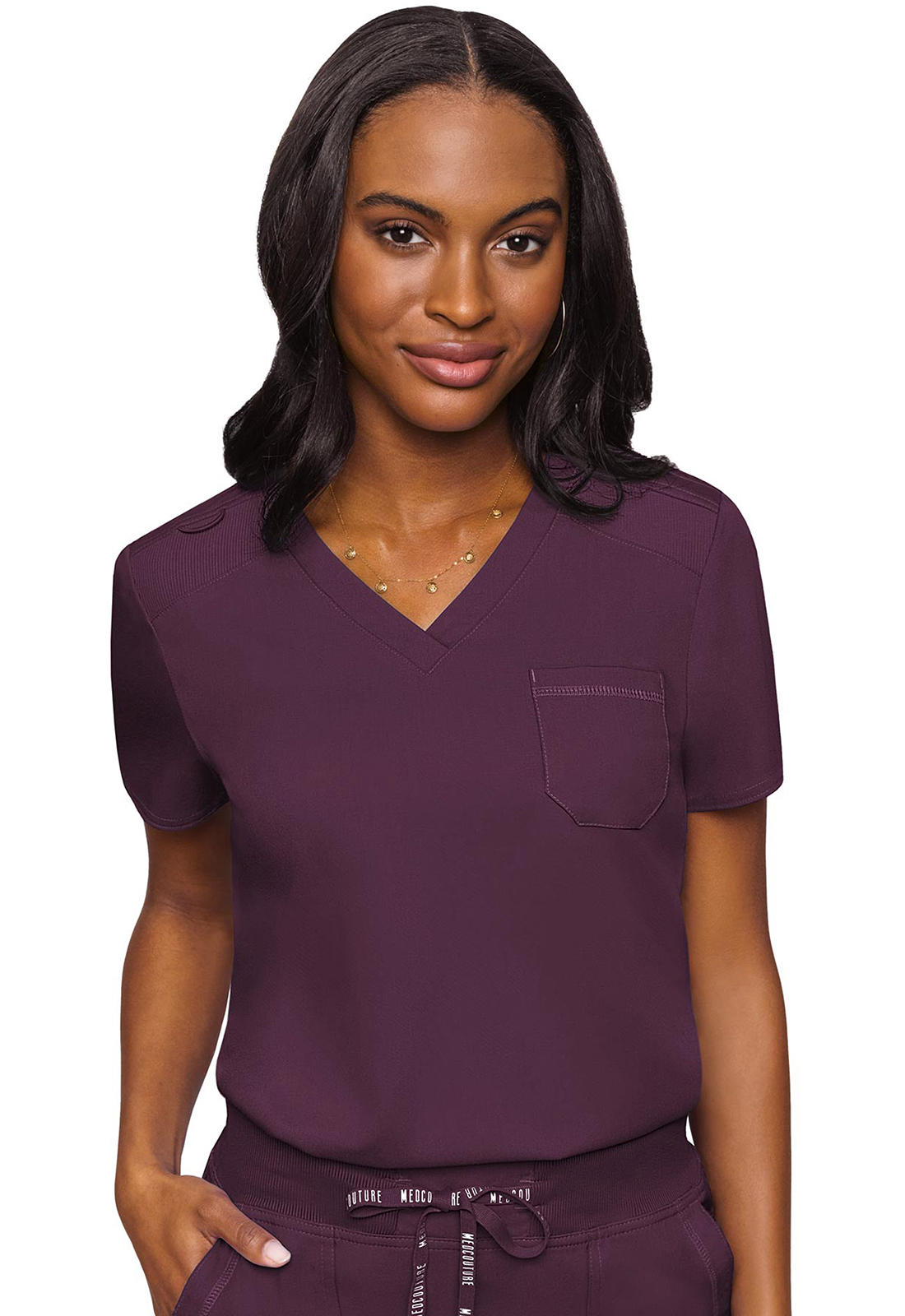 7448-Women V-Neck Tuck In