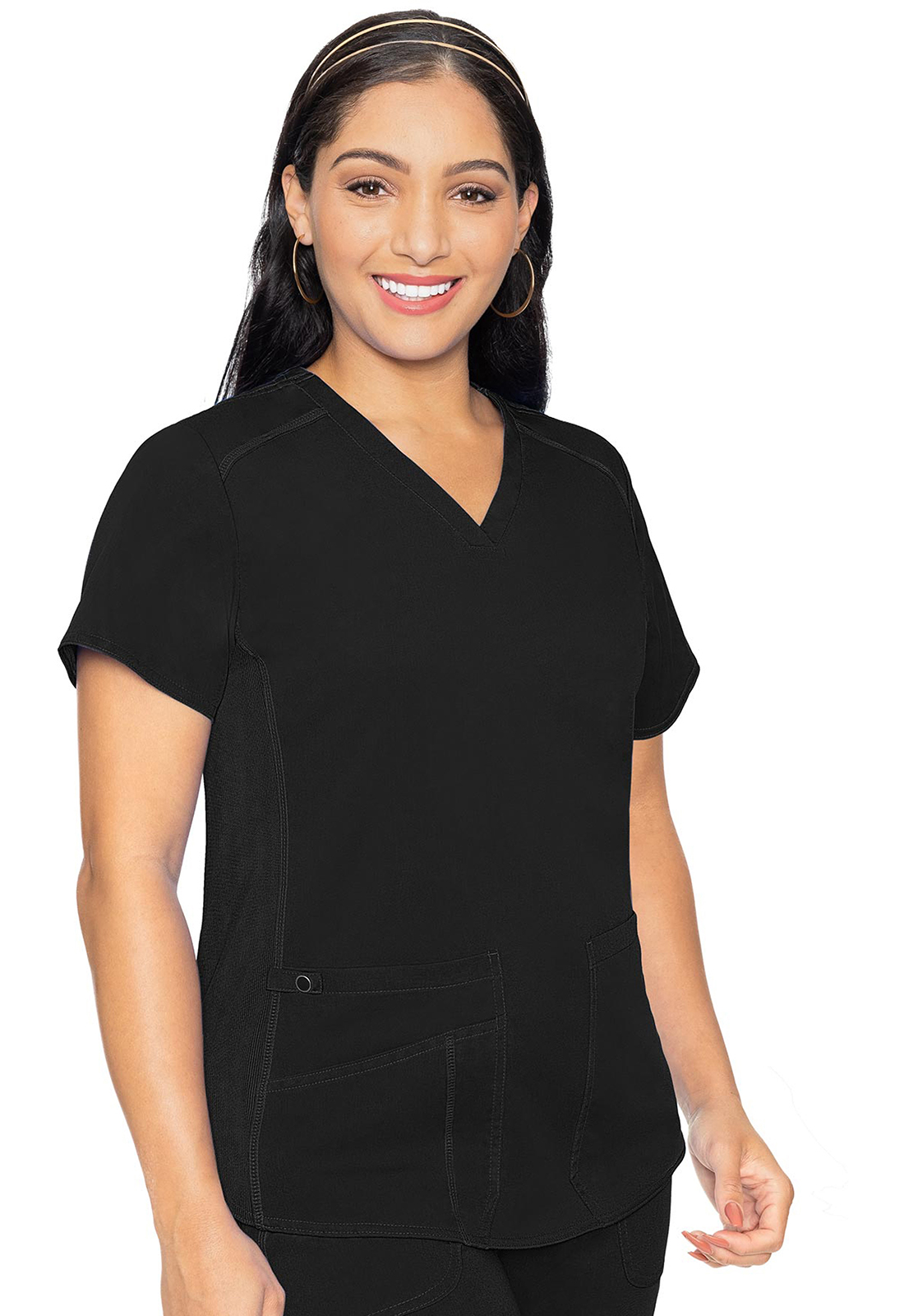 MC Touch V-Neck Shirttail Top-Med Couture