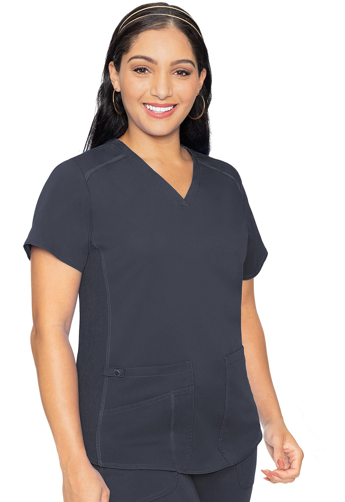 7459-Women V-Neck Shirttail Top