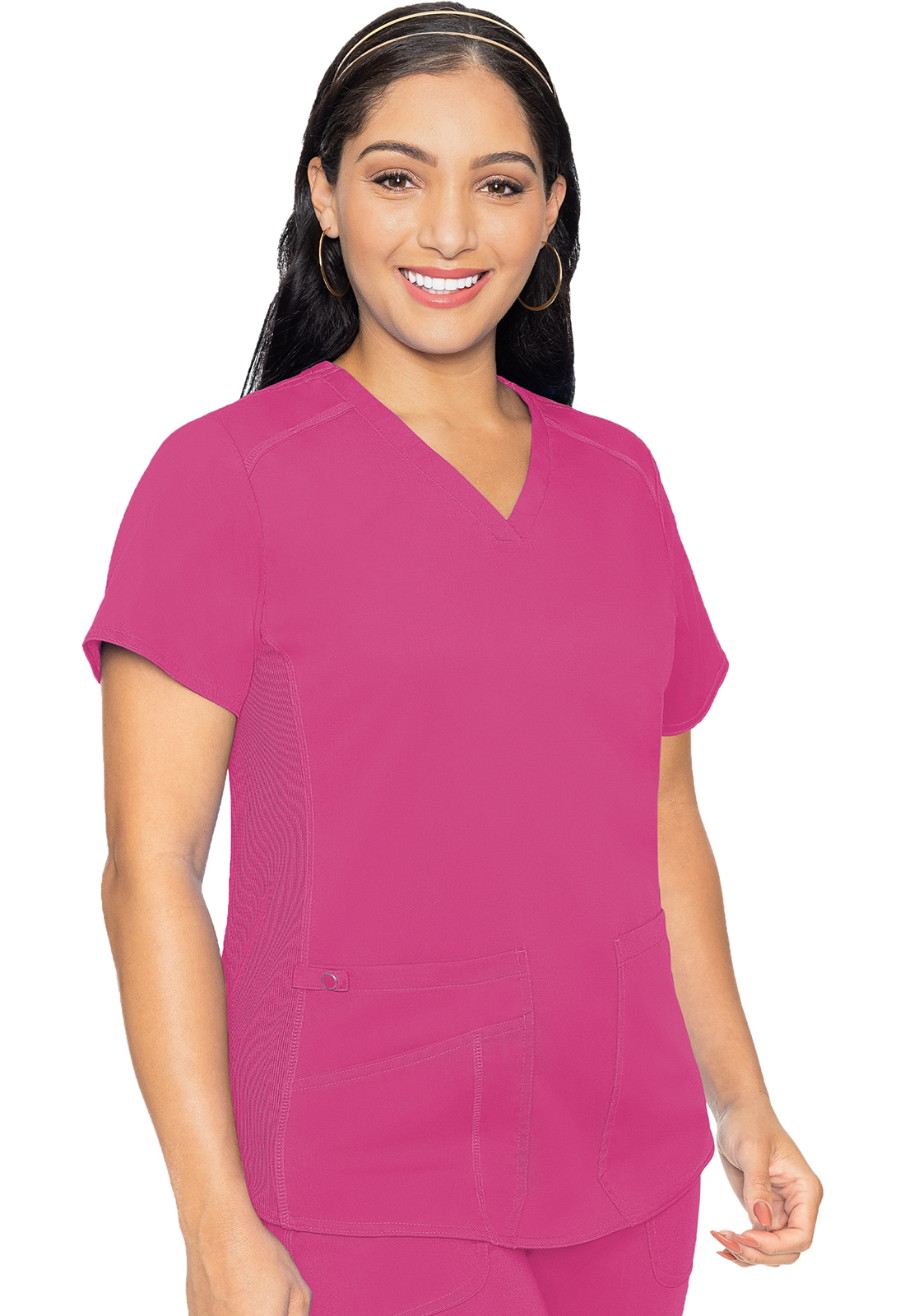 MC Touch V&#45;Neck Shirttail Top-Med Couture