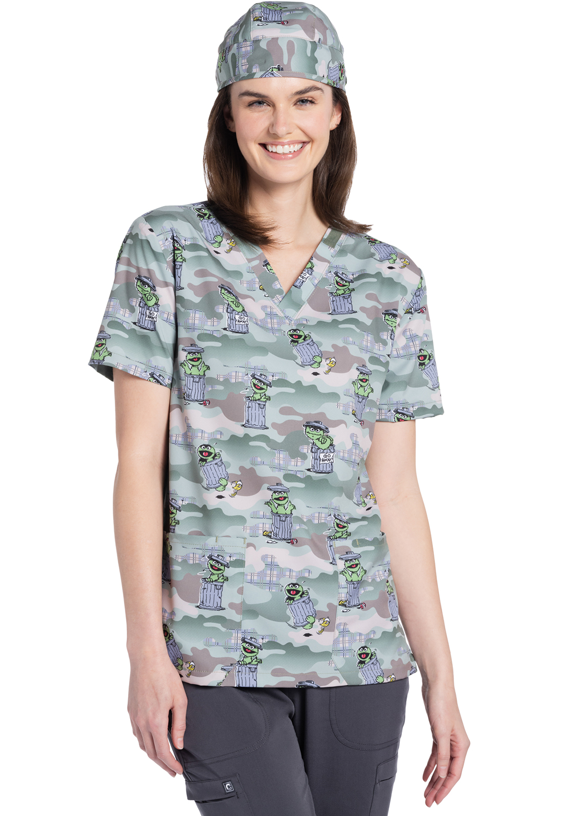 Cherokee Licensed Unisex V-Neck Print Top-Tooniforms
