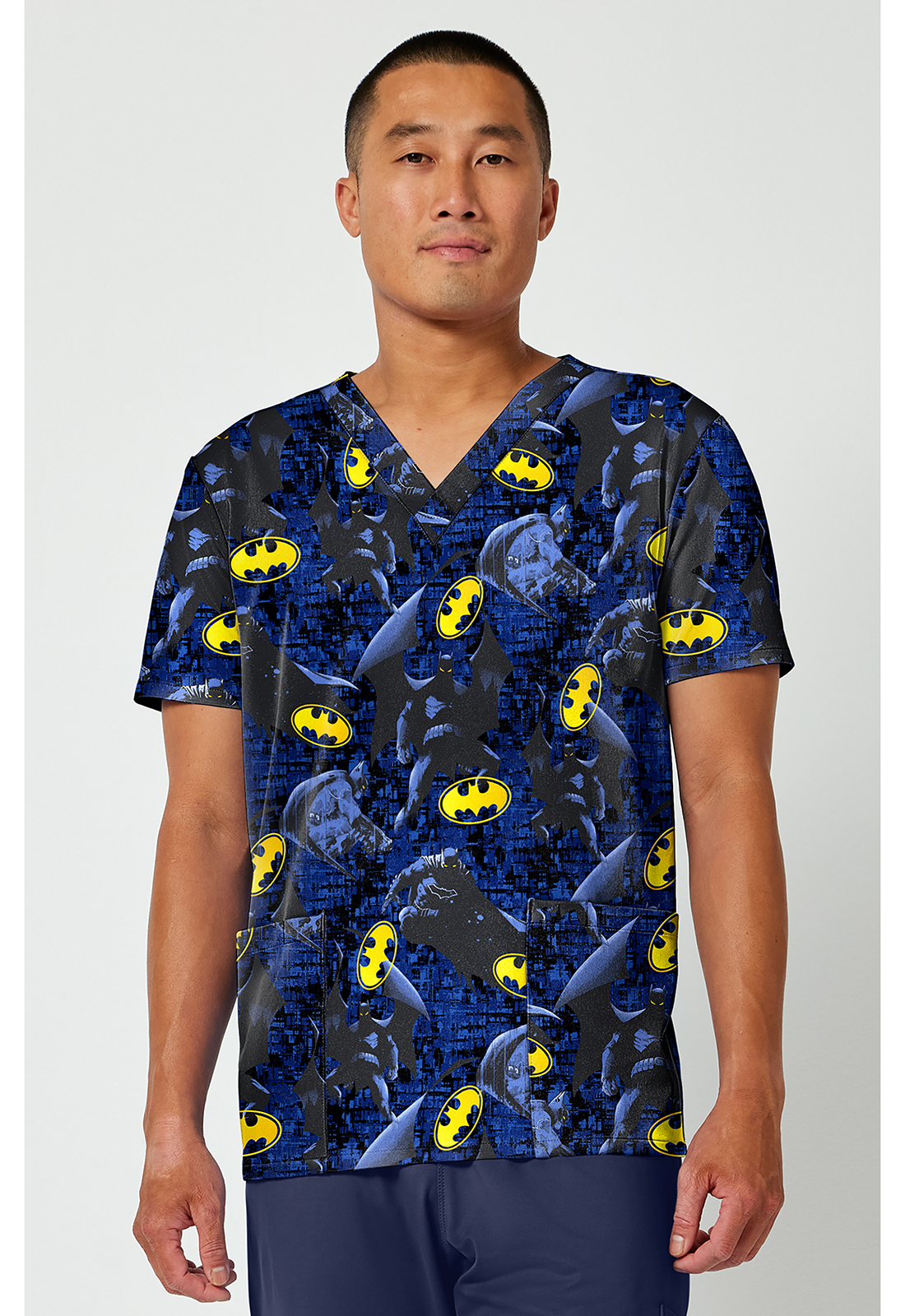 Men's Print  V-Neck Top