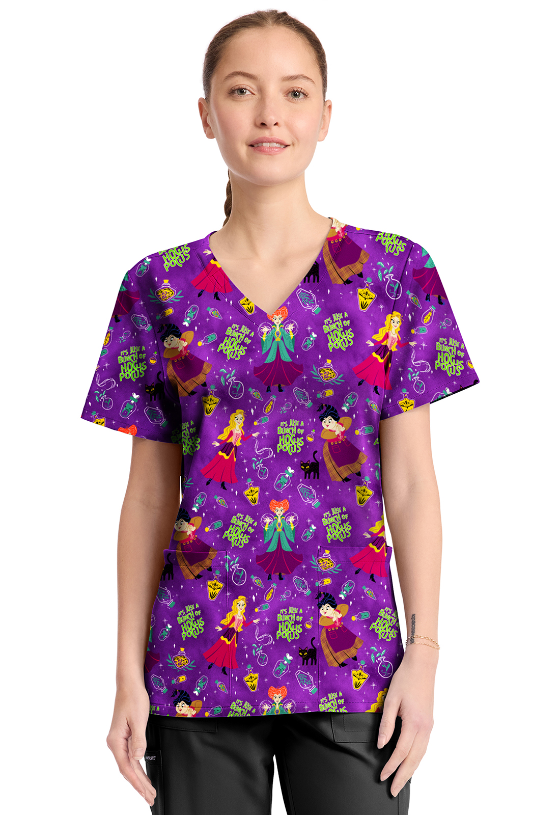 Z - Cherokee Licensed V-Neck Top-TOONIFORMS