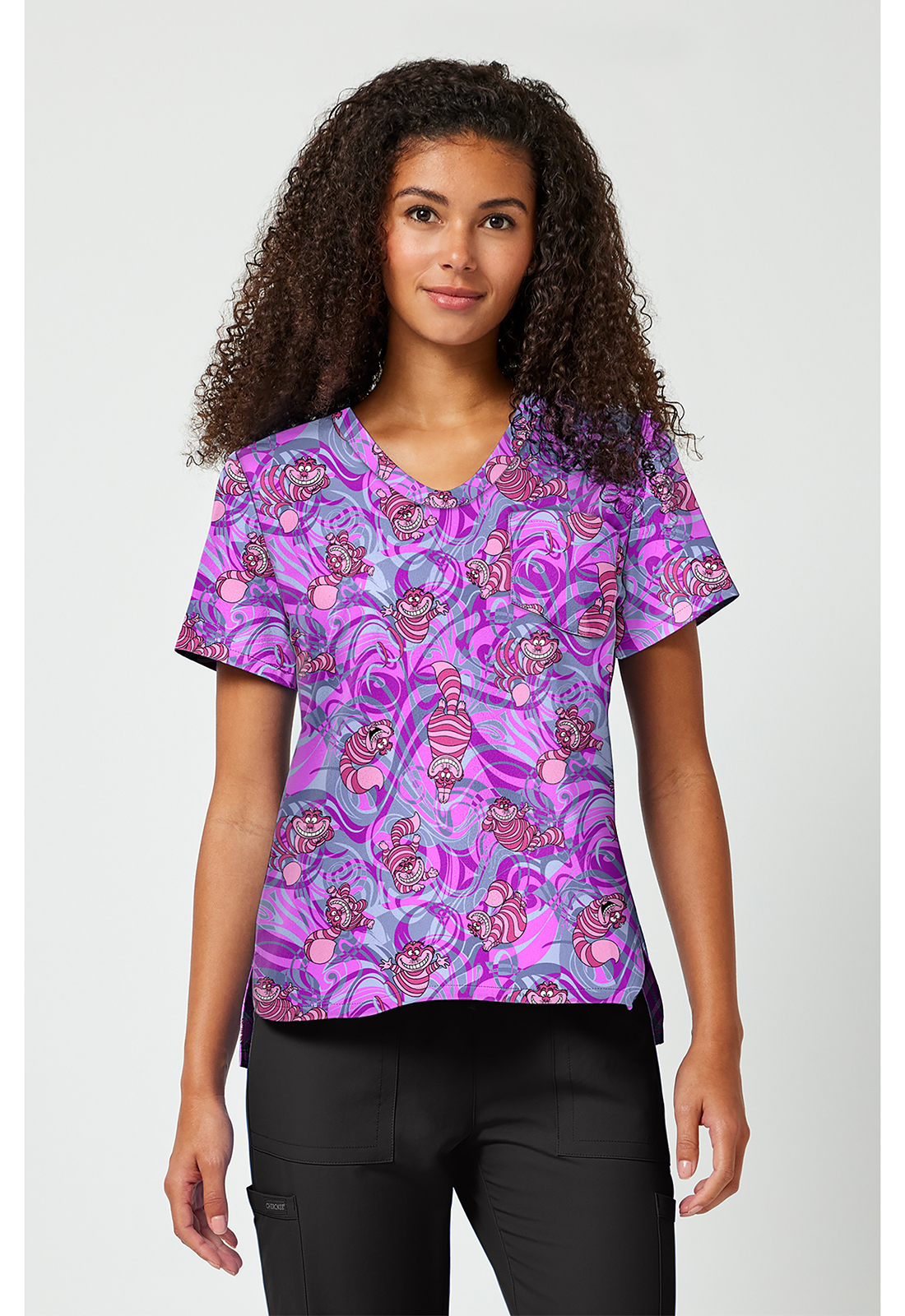 Tooniforms TF TOONIFORMS - DISNEY Women's Print V-Neck Scrub Top