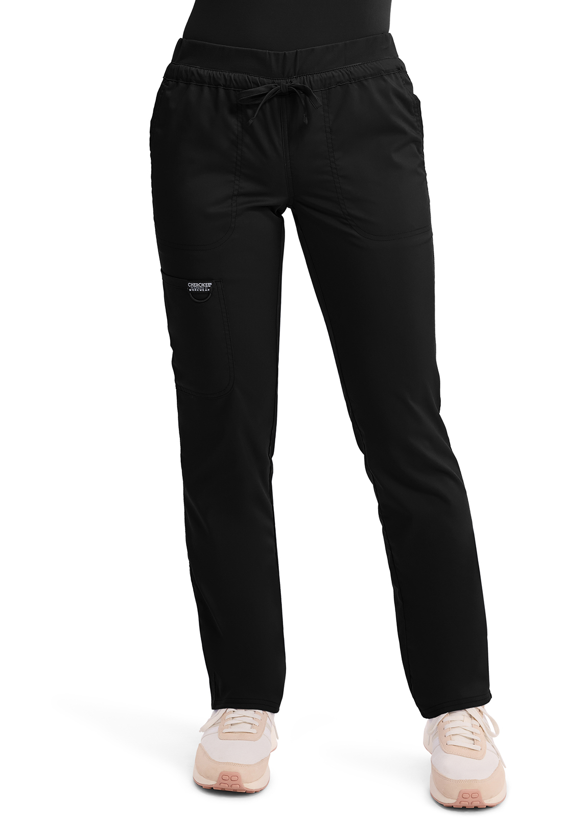 Mid Rise Tapered Leg Drawstring Pant