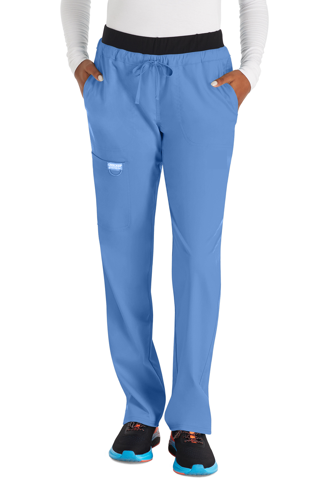 Revolution WW105 Ladies 5 Pocket Elastic/Drawstring Nursing Scrub Pant by Cherokee Workwear-Cherokee Workwear