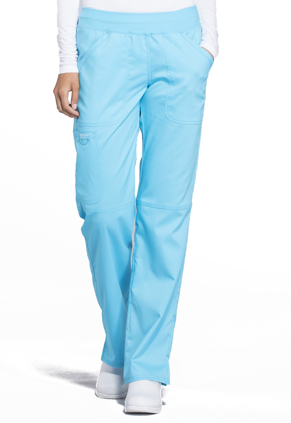 Revolution WW110 Ladies Comfort Fit Waistband Straight Leg Cargo Scrub Pants by Cherokee Workwwear-Cherokee Workwear