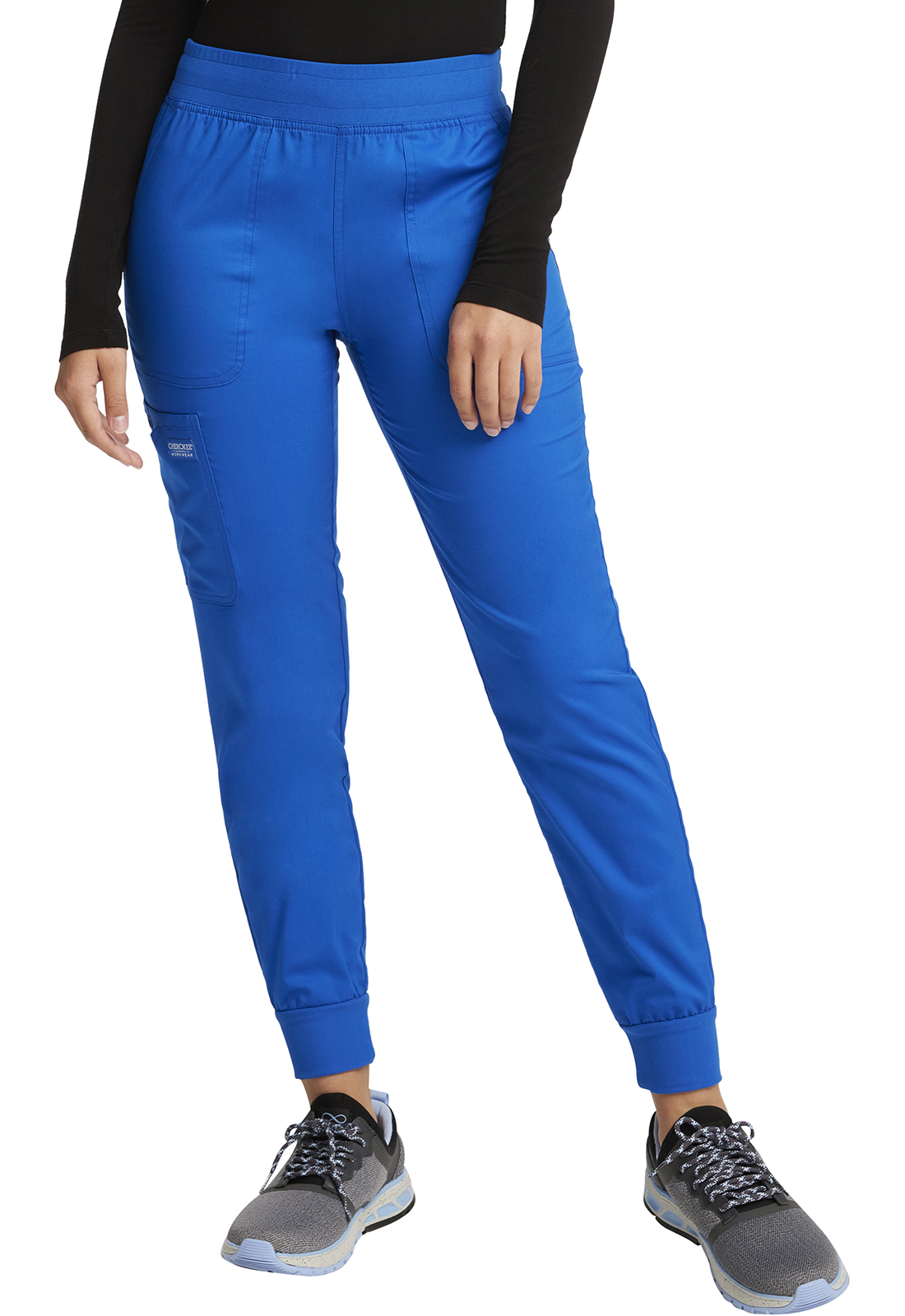 Revolution WW115 Ladies 5 Pocket Mid Rise Jogger Style Scrub Pants by Cherokee Workwear-Cherokee Workwear