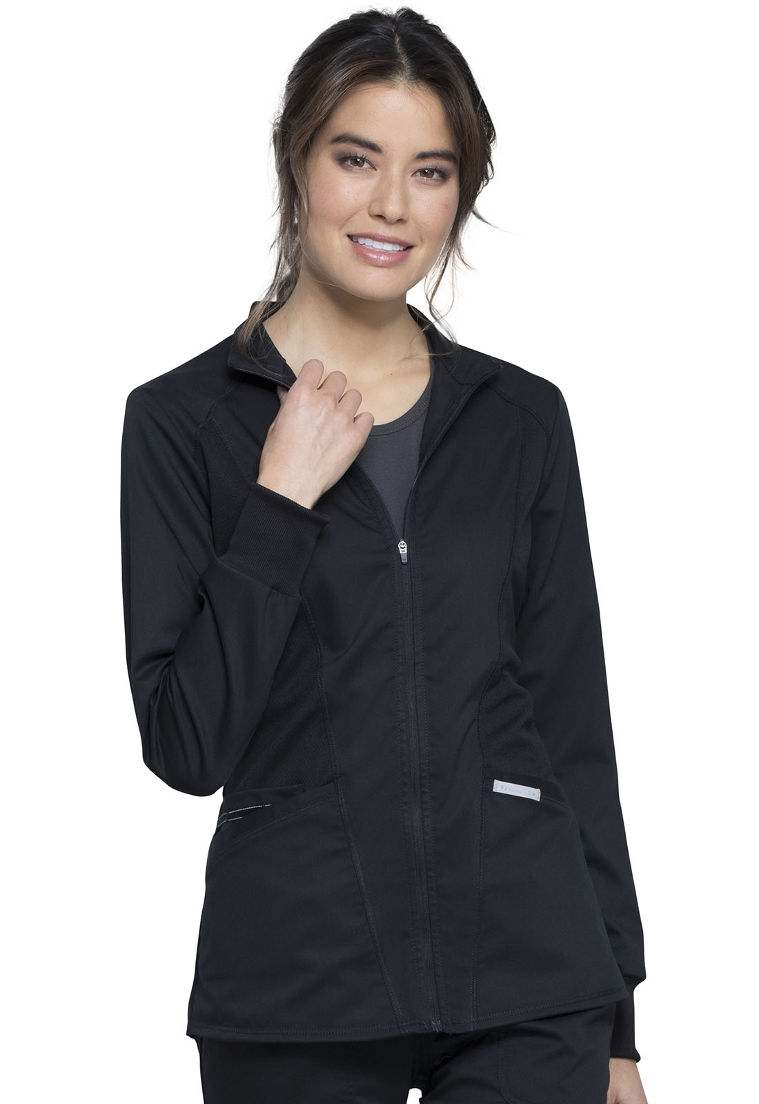 Zip Front High-Low Jacket-