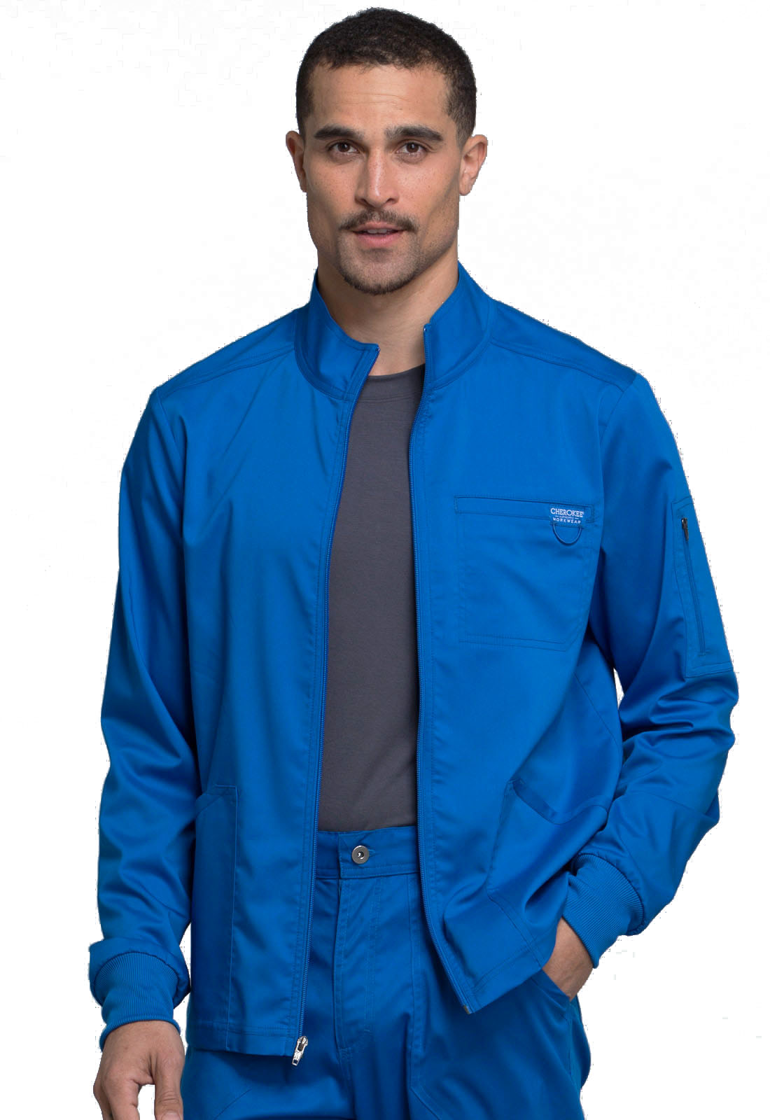 Cherokee Workwear Revolution Men s Zip Front Scrub Jacket WW320