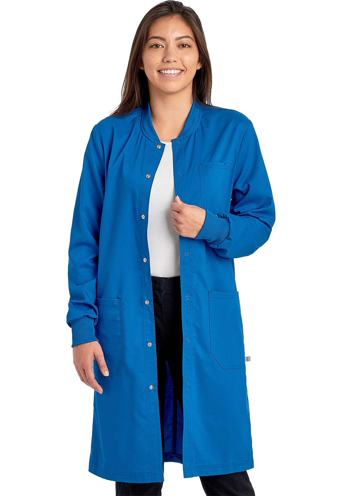 Unisex 40&#34;  Snap Front Lab Coat-Cherokee Workwear