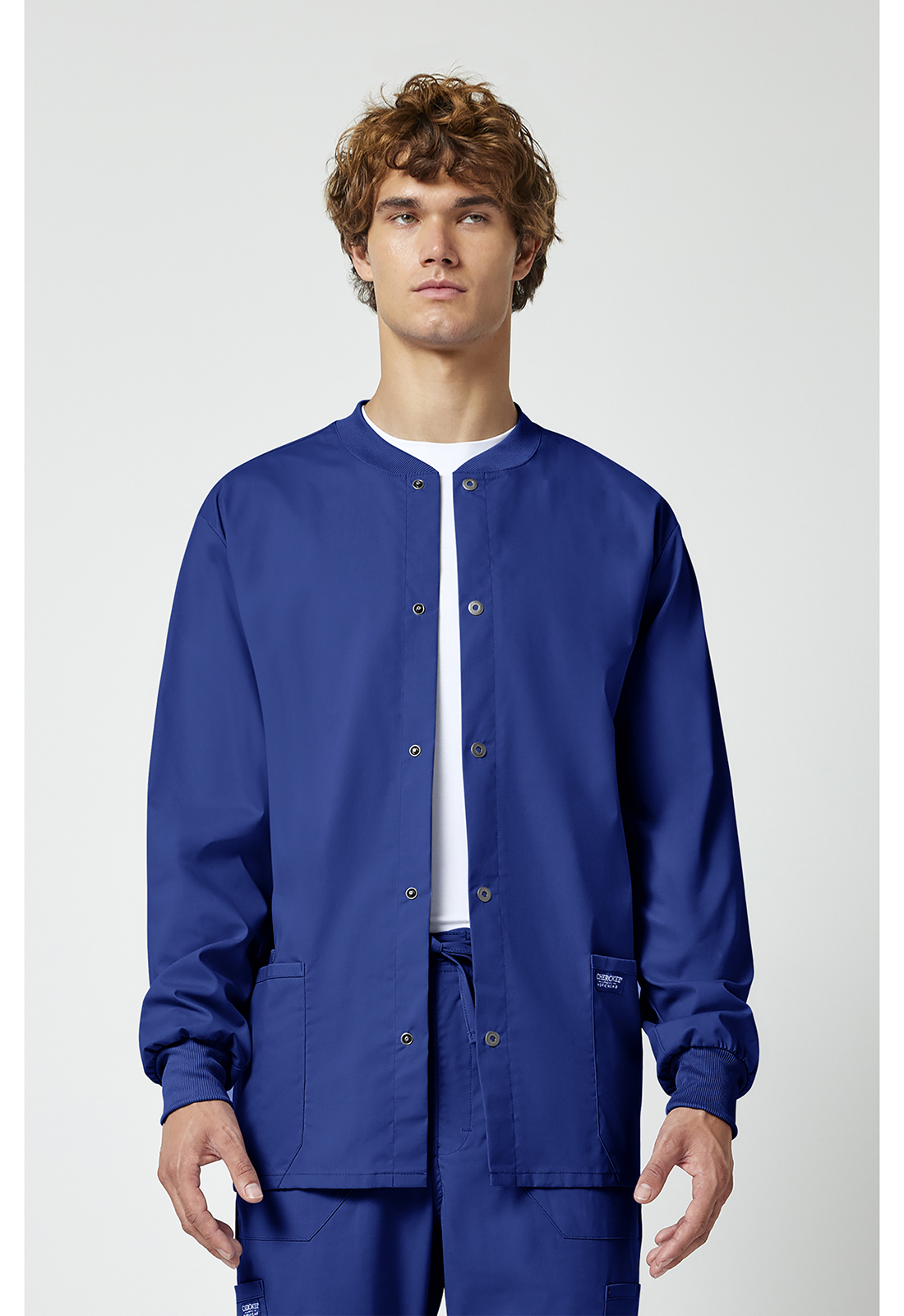 Cherokee Workwear Professionals Men's Snap Front Jacket - WW360