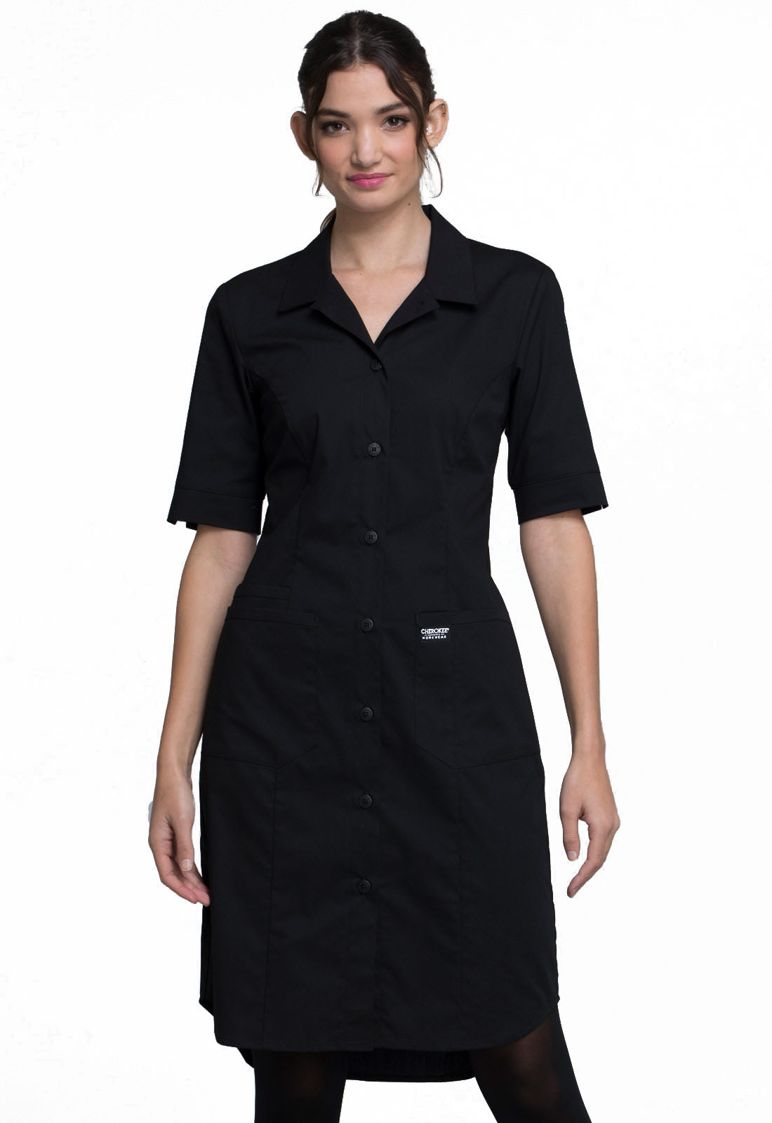 Cherokee Workwear WW Professionals Button Front Dress-